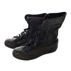 Converse High Top Black Leather Sneaker Size 7 Women